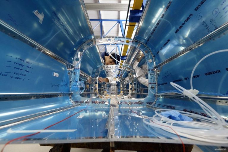 Interior of the tail cone (Photo: Sam Rentmeester)
