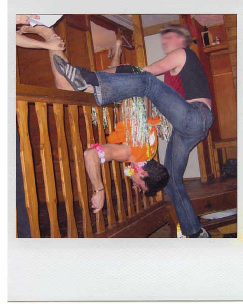 Bananenestafette met Blowjop