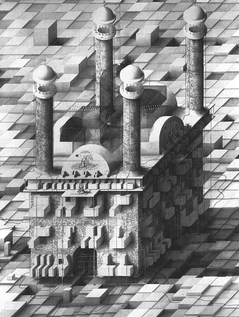 Een stad van taal met een god van geld