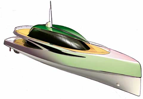 Glazen schip voor de jetset