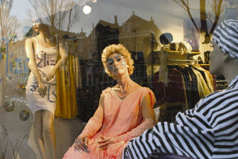 Levende etalagepoppen