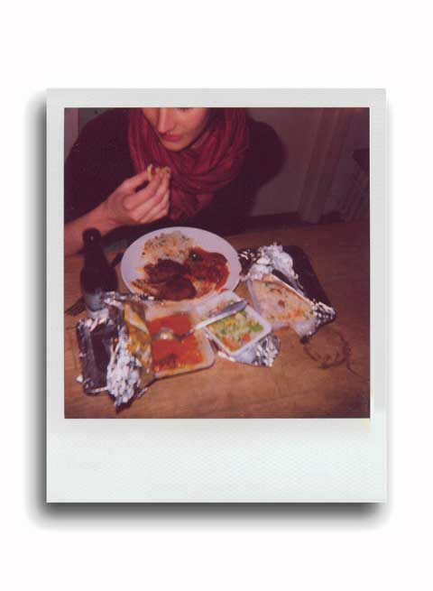 Naanbrood met rechts