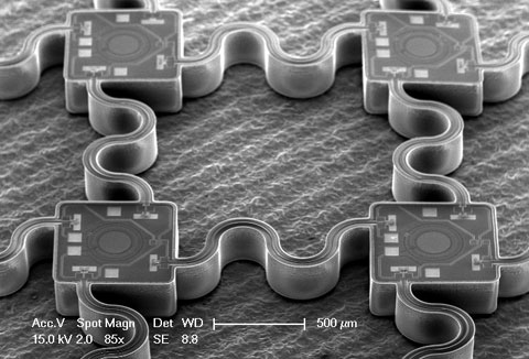 Dimes ontwikkelt uitrekbare chip